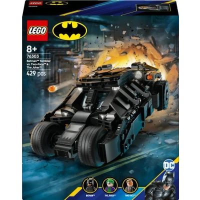 Abbildung von LEGO DC Batman: Batman Tumbler vs. Two Face &amp; The Joker Superhelden Spielzeug mit Batmobil Auto Spielset Minifiguren Geschenk für Jungen und Mädchen ab 8 Jahren 76303