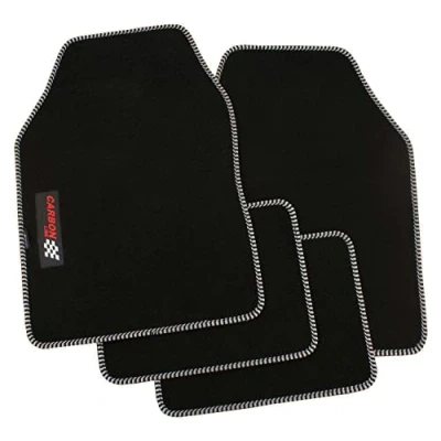 Abbildung von PETEX Carbon Autoteppich Universal 4 teilig schwarz/Silber