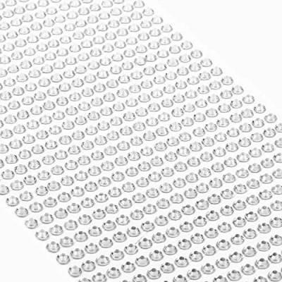 Abbildung von Movoja Silberne Strasssteine runde Glitzersteine 880 Stück 4 mm selbstklebend zum Verzieren und Basteln Schmucksteine aufkleben Steinchen Dekosteine Bastelsteine Silber
