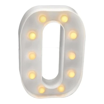 Abbildung von JANDEI Warmes Licht LED Zahlen und Buchstaben für Dekoration Atmosphäre, leuchtendes Herz, Nachtlichter, Geburtstage, Hochzeiten, Schaufenster. Sie funktionieren mit AA Batterien (O)
