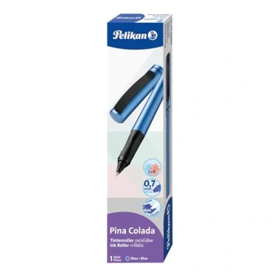 Abbildung von Pelikan 821186 Tintenroller Pina Colada 1 Tintenpatrone Faltschachtel, Blau, Stück (1er Pack)