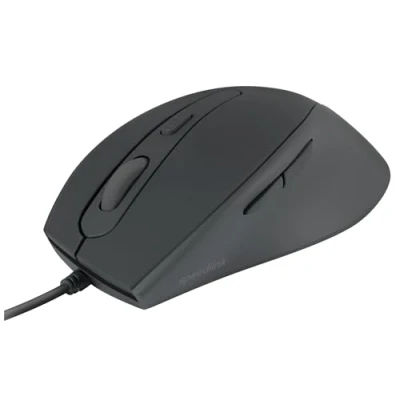 Abbildung von Speedlink AXON silent &amp; Antibacterial Mouse leise Computer Maus mit Kabel und antibakterieller Oberfläche, USB kabelgebunden, 5 Tasten, bis 2400 dpi, schwarz