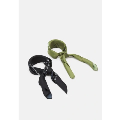 Abbildung von Urban Classics Bandana Unisex 2 PACK Tuch, Herren, Größe: One Size, Black/olive