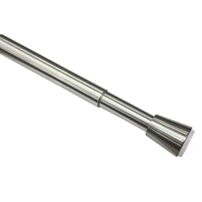 Abbildung von GARDINIA Spannstange, Ausziehbar, Gardinenstange ohne Bohren und Schrauben, Edelstahl, Ø 23/26 mm, Länge 65 100 cm