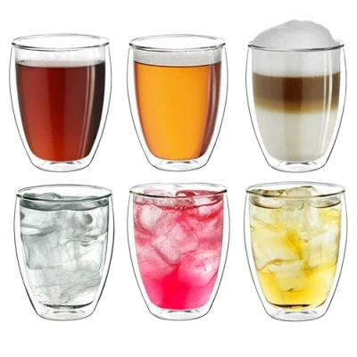 Abbildung von Creano doppelwandige Latte Macchiato Gläser XXL 400ml Extra großes hitzebeständiges Glas aus Borosilikatglas 6er Set