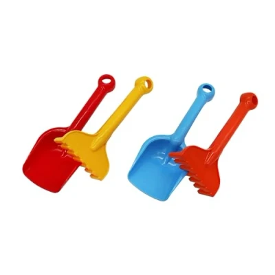 Abbildung von Gowi 559 21 Schaufel und Rechen Set, 22cm, farblich sortiert, Sandkästen Sandspielzeug