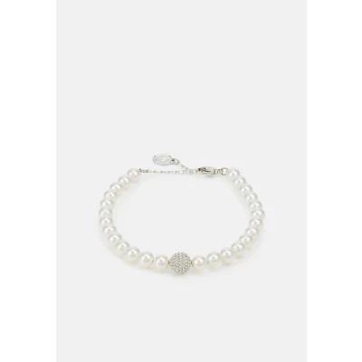 Abbildung von Swarovski Remix Armband, Rhodiniertes Perlenarmband mit Kristallperlen und Schimmernder Kugel aus Pavé