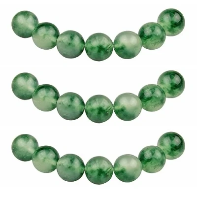 Abbildung von MJDCB Perlen zum Auffädeln 6mm 60 stück Grün Moose Jade Halbedelsteine mit Loch Natürliche Lose Runde Steinperlen für Herstellung Schmuck Armbänder Halsketten