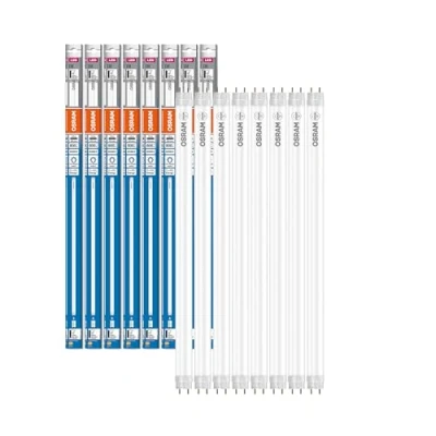 Abbildung von OSRAM Kosteneffiziente LED Röhren für elektromagnetische Vorschaltgeräte, 6.6 W, G13, Tube, double ended, 6500 K, Matt, Kaltes Tageslicht, 8 er Pack
