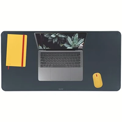 Abbildung von Leitz Schreibtischunterlage, Groß, 80 x 40 cm, Anti Rutsch Matte Für Laptop, PC, Monitore &amp; Mauspads, Schreibtischschoner Mauspad, Zuhause/das Büro, Cosy Serie, Grau, 52680089, Velvet Grey