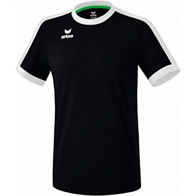 Abbildung von Erima Unisex Kinder Retro Star Trikot, Schwarz/Weiß, 140 EU