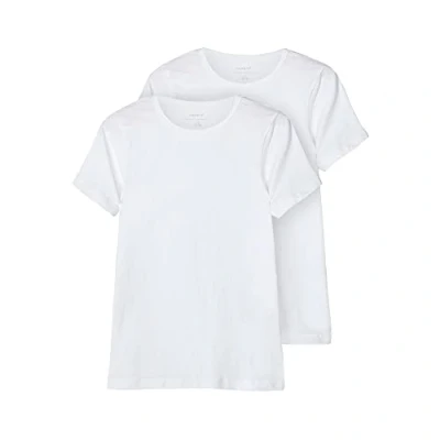 Abbildung von Name it NKMT SLIM 2PACK Tshirt basic für Kinder, Größe: 122/128, Bright white
