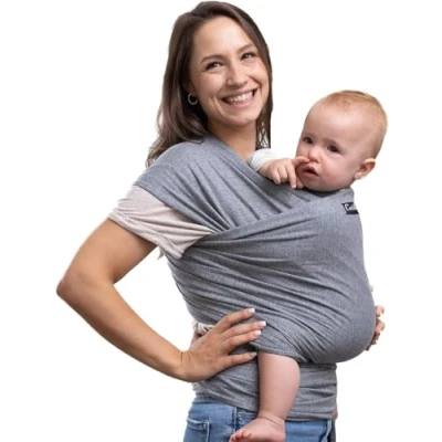Abbildung von CuddleBug Baby Tragetuch Neugeborene Weiches &amp; Elastisches Baby, Babytragetuch ab Geburt, Babytuch Elastisch, Newborn Wrap, Sling Tuch 3 16kg