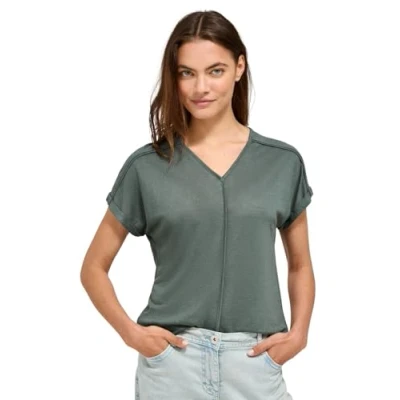 Abbildung von CECIL Damen B323070 T Shirt mit Deko Nähten, Balmy Khaki, S