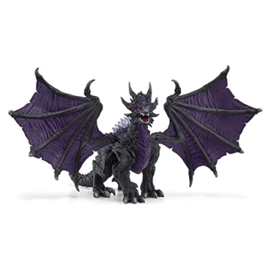 Abbildung von schleich ELDRADOR CREATURES 70152 Schattendrache Sehr Realistischer Dunkler mit Beweglichen Flügeln Robuste Figuren Actionfiguren für Jungen und Mädchen ab 7