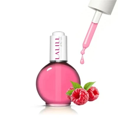 Abbildung von LALILL Nail Cuticle Oil 75ml Himbeere Nagelpflegeöl Nagelöl Pflege für Nägel Nagelhaut SPA Maniküre Naildesign Hände Vegan Mit Pipette
