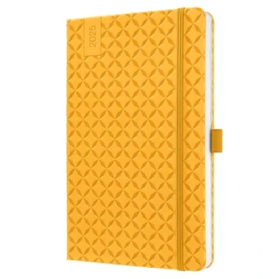 Abbildung von SIGEL J5117 Wochenkalender Jolie 2025, ca. A5, gelb, Hardcover, Gummiband, Stiftschlaufe, Einstecktasche, 174 Seiten, vegan, aus nachhaltigem Papier, Terminplaner