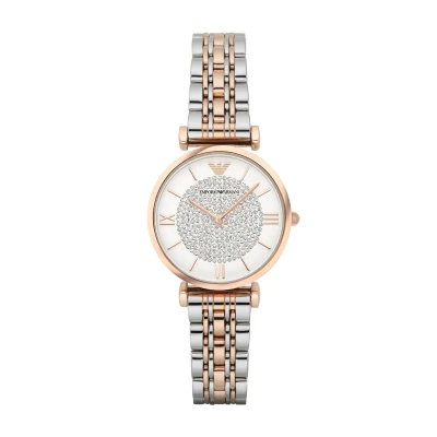 Abbildung von Emporio Armani Uhr silvercoloured/rosegoldcoloured, Damen, Größe: One Size, Silver coloured/rosegold coloured