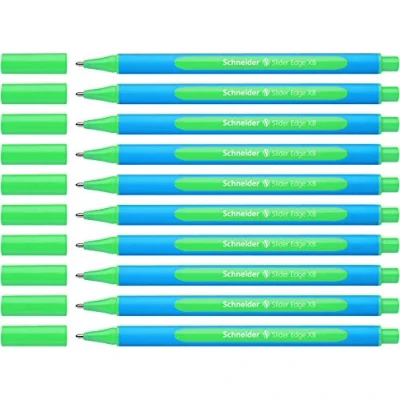 Abbildung von Schneider 152204 Slider Edge XB Kugelschreiber (Strichstärke: XB, dokumentenecht, Dreikant Stift) 10er Pack,,grün