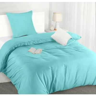 Abbildung von Utopia Bedding Bettwäsche 135x200 Set Mikrofaser Bettbezug cm + 1 Kissenbezug 80x80 Spa blau