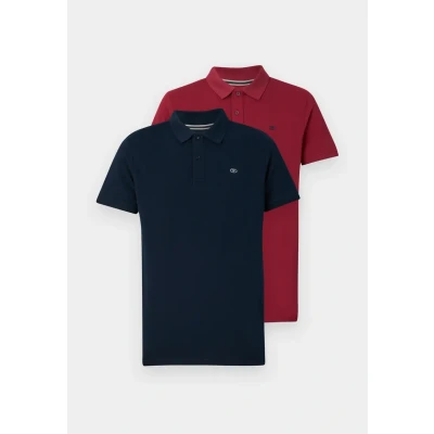 Abbildung von TOM Tailor 2 PACK Poloshirt, Herren, Größe: Small, Deep red