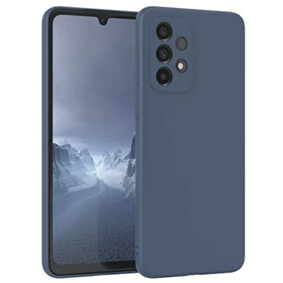 Abbildung von EAZY Case Silikonhülle für Samsung Galaxy A33 5G Hülle Silikon Blau weich stoßfeste Handyhülle Schutzhülle mit Kameraschutz Dünn Premium Schutz Cover TPU Phone Bumper in Petrol