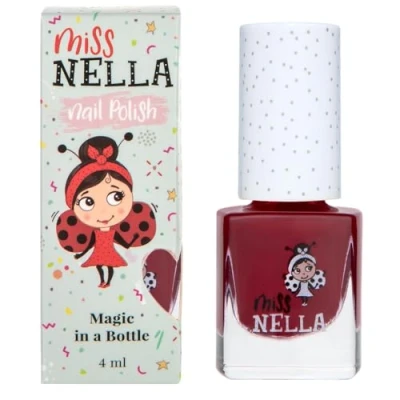 Abbildung von Miss Nella FAV TEACHER Spezieller Bordeaux Nagellack für Kinder, Peel Off Formel, wasserbasiert und geruchsneutral