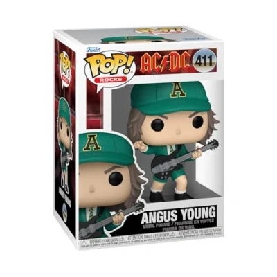 Abbildung von Funko Pop! Rocks: AC/DC Angus Young (Green) Vinyl Sammelfigur Geschenkidee Offizielle Handelswaren Spielzeug Für Kinder und Erwachsene Music Fans Modellfigur Sammler Display