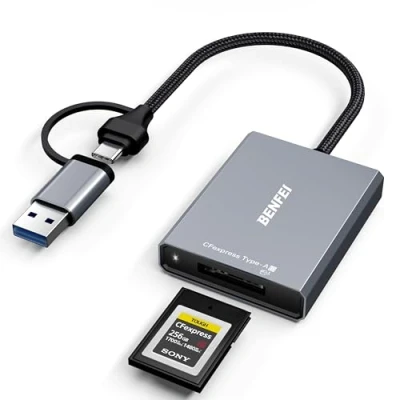 Abbildung von BENFEI CFexpress Kartenleser Typ A mit USB 3.2 (Gen 2) 10 Gbit/s, C&amp;USB 2 in 1 Adapter, kompatibel Windows/Mac/Linux/Android
