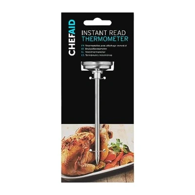 Abbildung von Chef Aid Sofortablesbares Fleischthermometer mit gut lesbarer Anzeige, klassische Sonde für perfektes Garen, Temperaturbereich von 0 bis 100C