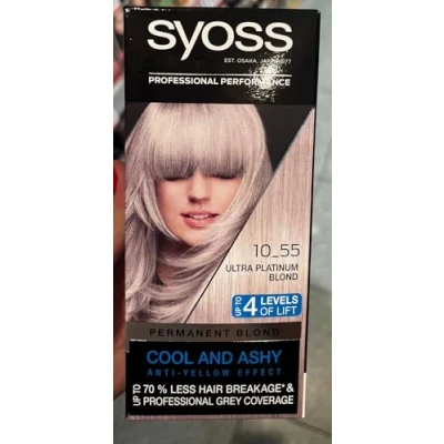 Abbildung von Syoss Blond Cool Blonds Haarfarbe, 10 55 Platinum Stufe 3, 3er Pack (3 x 115 ml)