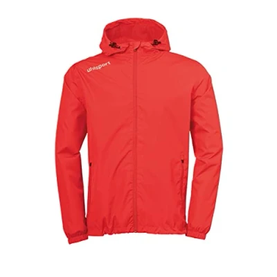 Abbildung von uhlsport Kinder Essential Regenjacke, Rot/Weiß, 140