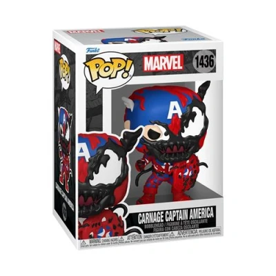 Abbildung von Funko Pop! Marvel: Carnageized Captain America Marvel Comics Vinyl Sammelfigur Geschenkidee Offizielle Handelswaren Spielzeug Für Kinder und Erwachsene Comic Books Fans