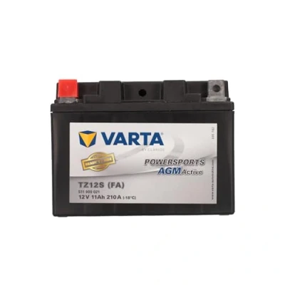 Abbildung von VARTA Motorradbatterie 11 Ah / 210 A Powersports Active AGM lange Lebensdauer, vorgeladen, wartungsfrei, geeignet für Motorräder, Motorroller, Quads, Jetskis und Schneemobile, schwarz