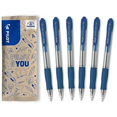 Abbildung von PILOT Super Grip, Kugelschreiber, 6er Set in M (Blau)