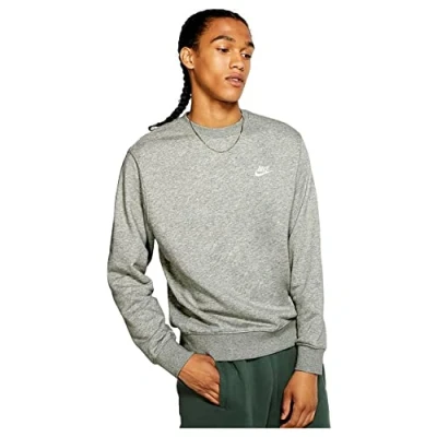 Abbildung von Nike Sportswear CLUB Sweatshirt, Herren, Größe: Large, Dark grey heather/white