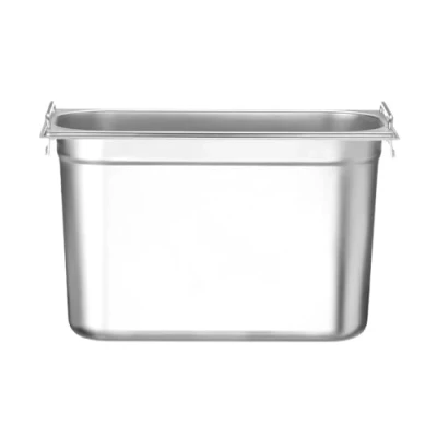 Abbildung von HENDI Gastronormbehälter, mit Griffen, Temperaturbeständig von 40 bis 300C, Heissluftöfen Kühl und Tiefkühlschränken Chafing Dishes Bain Marie, 7,8L, GN 1/3, 325x176(H)200mm, Edelstahl