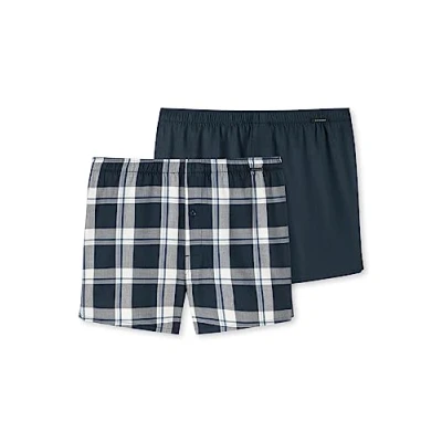 Abbildung von Schiesser Herren 2 Pack Boxershorts Baumwolle Web Webboxer Boxershorts, Sortiert 3, S EU