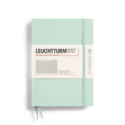 Abbildung von LEUCHTTURM1917 367261 Notizbuch Medium (A5), Hardcover, 251 nummerierte Seiten, Mint Green, kariert