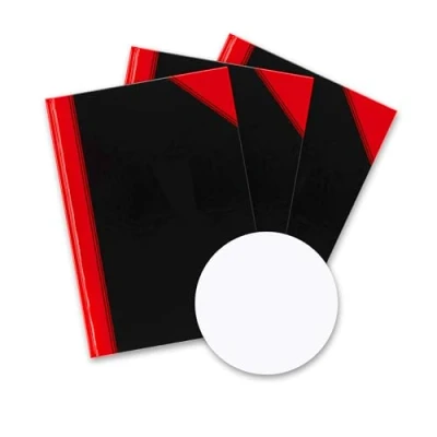 Abbildung von Bantex Notizbuch A4 blanko, 192 Seiten, 70 g/m², Hardcover, schwarz, 3 Stück
