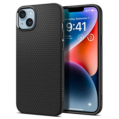 Abbildung von Spigen Liquid Air Hülle Kompatibel mit iPhone 14 Case Handyhülle Matte Black