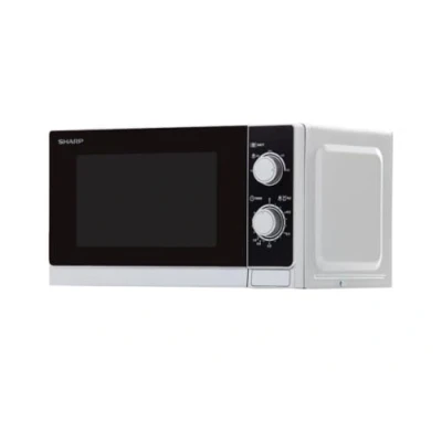 Abbildung von Sharp R200INW Solo Mikrowelle / 20 L 800 W 5 Leistungsstufen Timer von 35 Minuten bis 00 Sekunden gewichtgesteuertes Auftauen Energiesparmodus Glasdrehteller (25,5 cm) silber