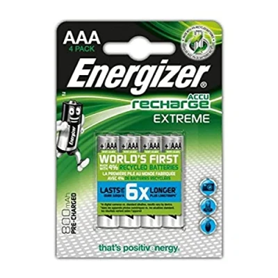 Abbildung von Energizer AAA Batterien, wiederaufladbar, 4 Stück, Recharge Extreme