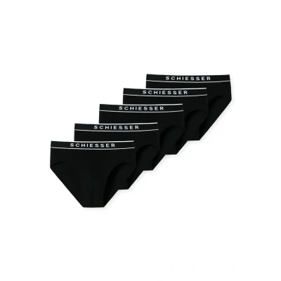 Abbildung von Schiesser 5PACK RIO Slip, Herren, Größe: Small, Schwarz