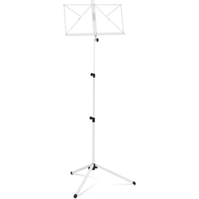 Abbildung von Classic Cantabile Notenständer Medium Klappbares Notenpult für Kinder und Erwachsene Mit Notenhalter an der Auflage Höhenverstellbar von 65 130 cm Gummifüße Weiß