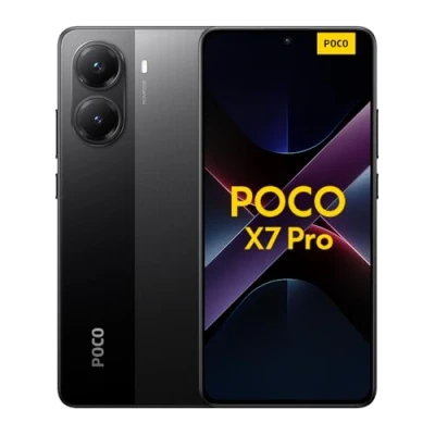 Abbildung von Xiaomi Poco X7 Pro Smartphone, 12+256GB, Schwarz, 50MP Hauptkamera mit OIS, 6000mAh (typ.) Akku 90W HyperCharge, IP68, KI Funktionen (Ladegerät Nicht enthalten)