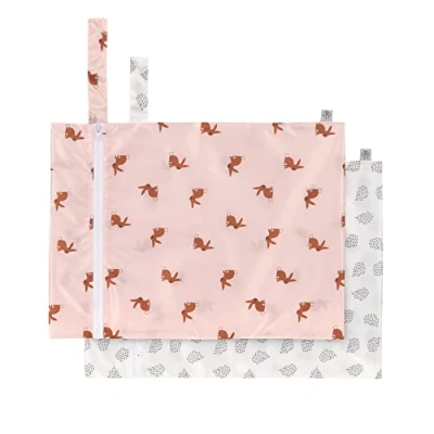 Abbildung von LÄSSIG Nasstasche wiederverwendbar für Kind Baby 2 Stück/Wet Bag Little Forest Rabbit
