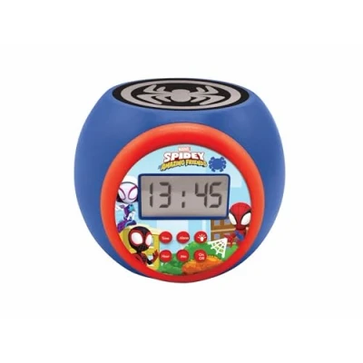 Abbildung von Lexibook, Spidey und Seine Super Freunde, Projektionswecker mit Schlummerfunktion Alarmfunktion, Nachtlicht Timer, LCD Bildschirm, batteriebetrieben, RL977SP1