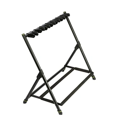Abbildung von Gravity VARI 7 Multi Gitarrenständer für bis zu akustische, bass oder elektrische Gitarren, schwarz