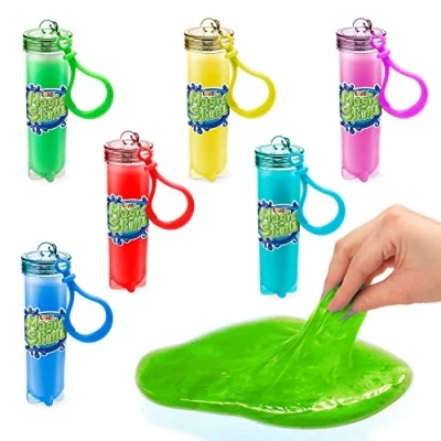 Abbildung von Craze Magic Slime Keychain Schleim Set 6X Schlüsselanhänger mit Kinder Kit 25 ml, 6 Farben, Rückstandsfrei